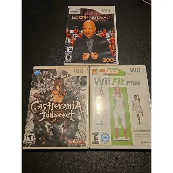Nintendo Wii Lot Console, Hookups, Controllers And 9 Games